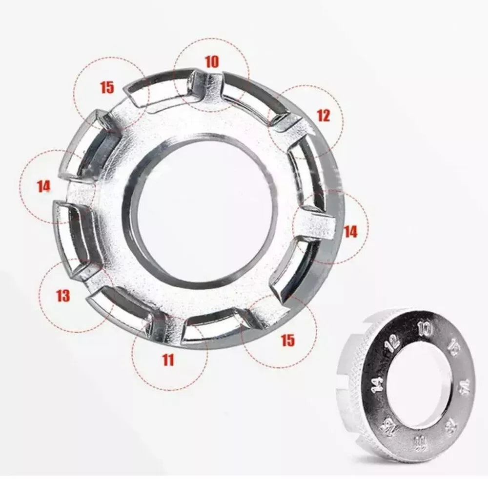 9PCS Bike Repair Tool Kit Crank Chain Cutter Extractor Freewheel Puller Crank Puller Spoke Wrench Complete Bike Maintenance Kits