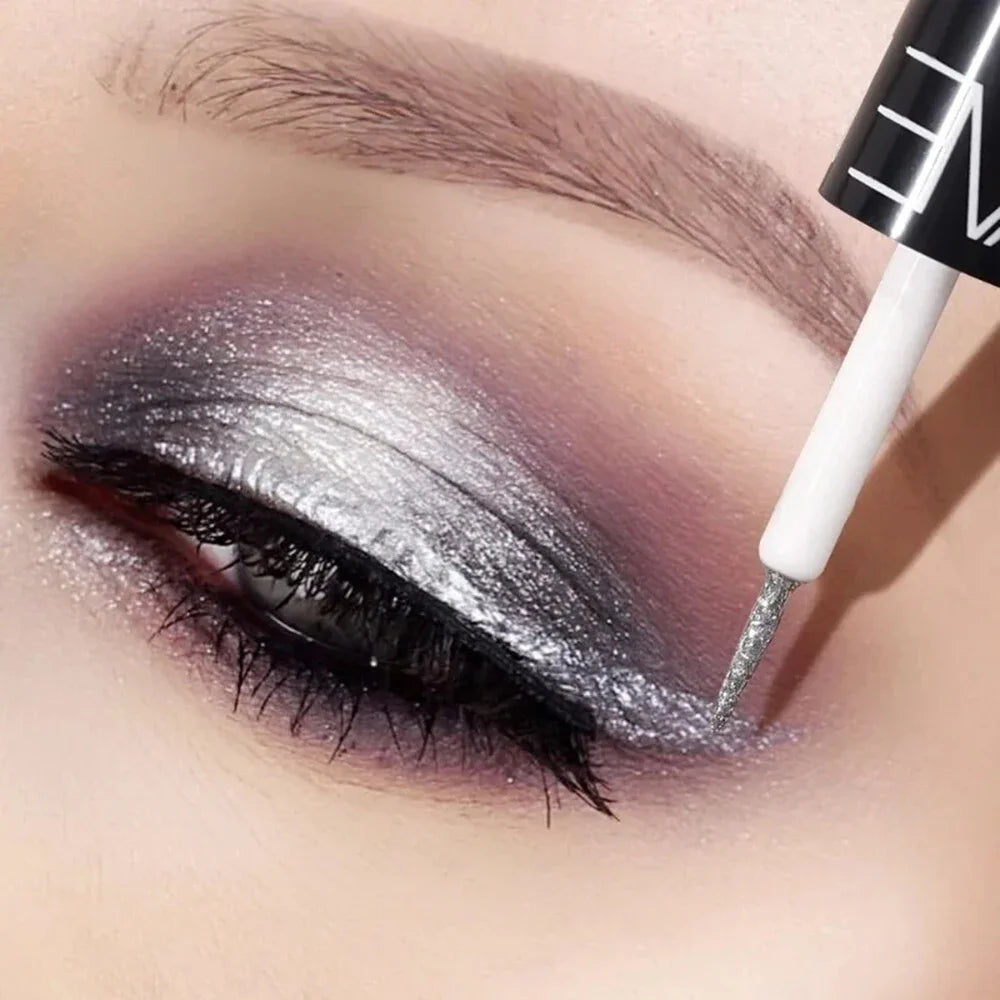 Waterproof Glitter Eyeliner Long Lasting Rose Gold Shine - Smarsty