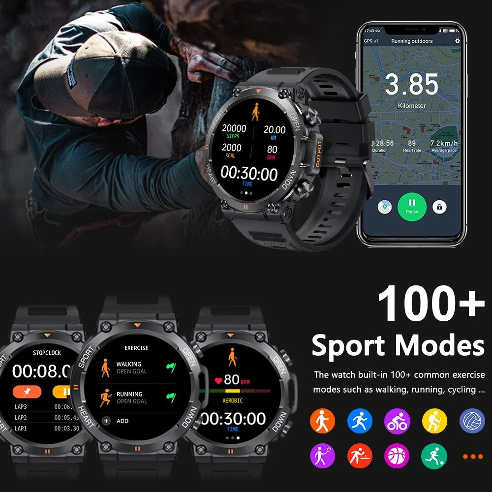 HD Bluetooth Call Smart Watch for Men Fitness Tracker - Smarsty