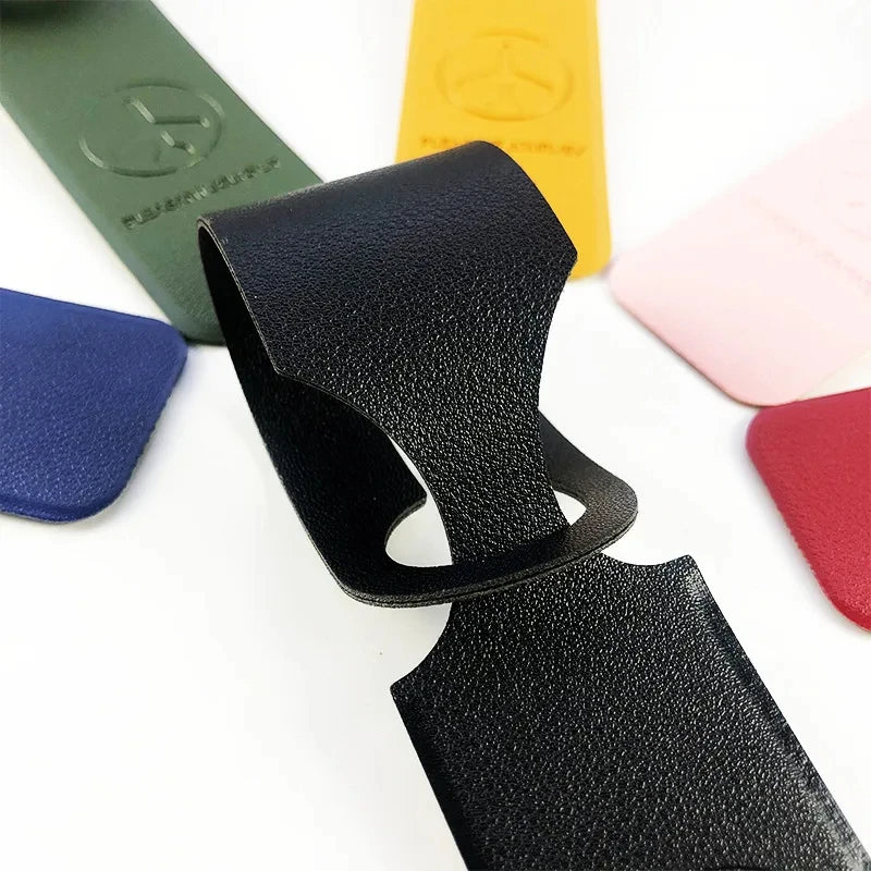 1PC PU Leather Luggage Tag Creative Baggage Suitcase Identifier ID Addres Holder Boarding Tags Portable Label Travel Accessories - Smarsty
