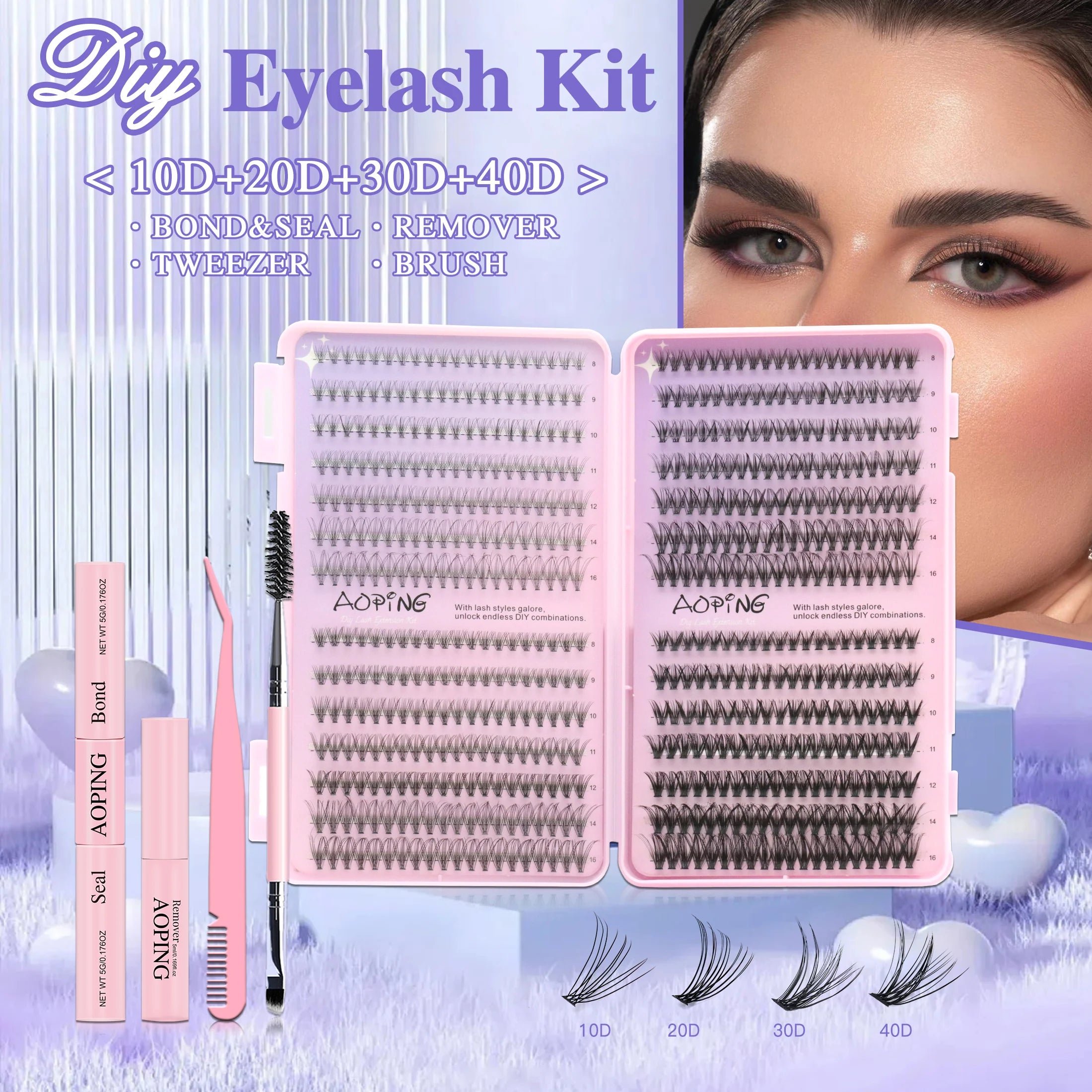 DIY False Eyelashes with Application Tools for All Styles - Smarsty
