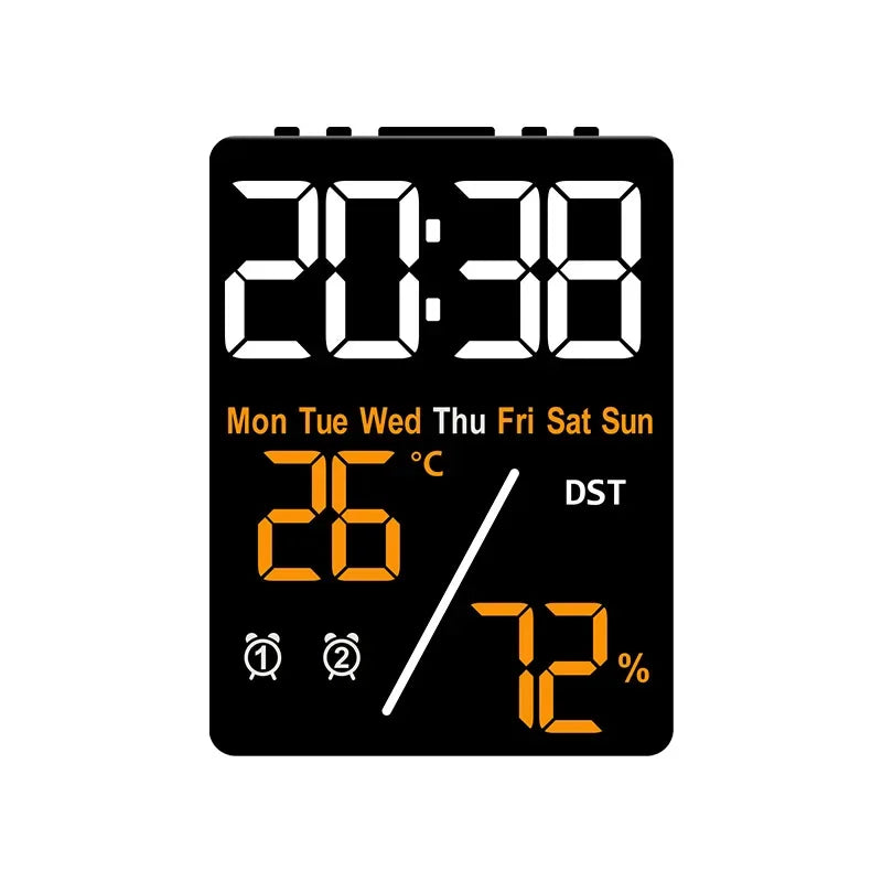 Multifunctional Digital Alarm Clock with Humidity Display - Smarsty