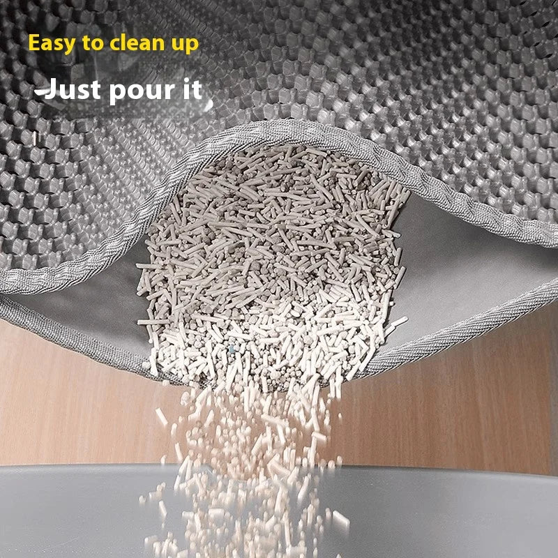 Extra Large Cat Litter Mat Heavy Duty Waterproof 2 Layer Non Slip Washable Pet Floor Protector Litter Box Sand Stopper - Smarsty