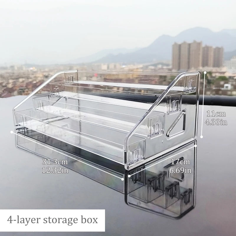 3-7 Tier Transparent Display Rack Stepped Multi-Layer Acrylic Storage Rack Toy Anime Car Model Small Wine Bottle Perfume Storage by Smarsty