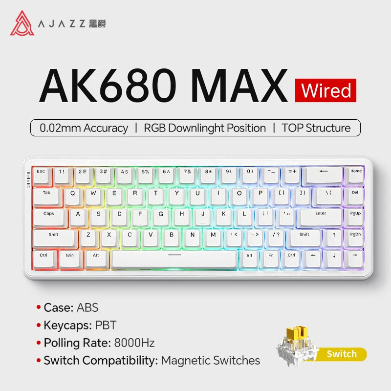 Magnetic Switch 60 Percent Mechanical Keyboard For Gaming
