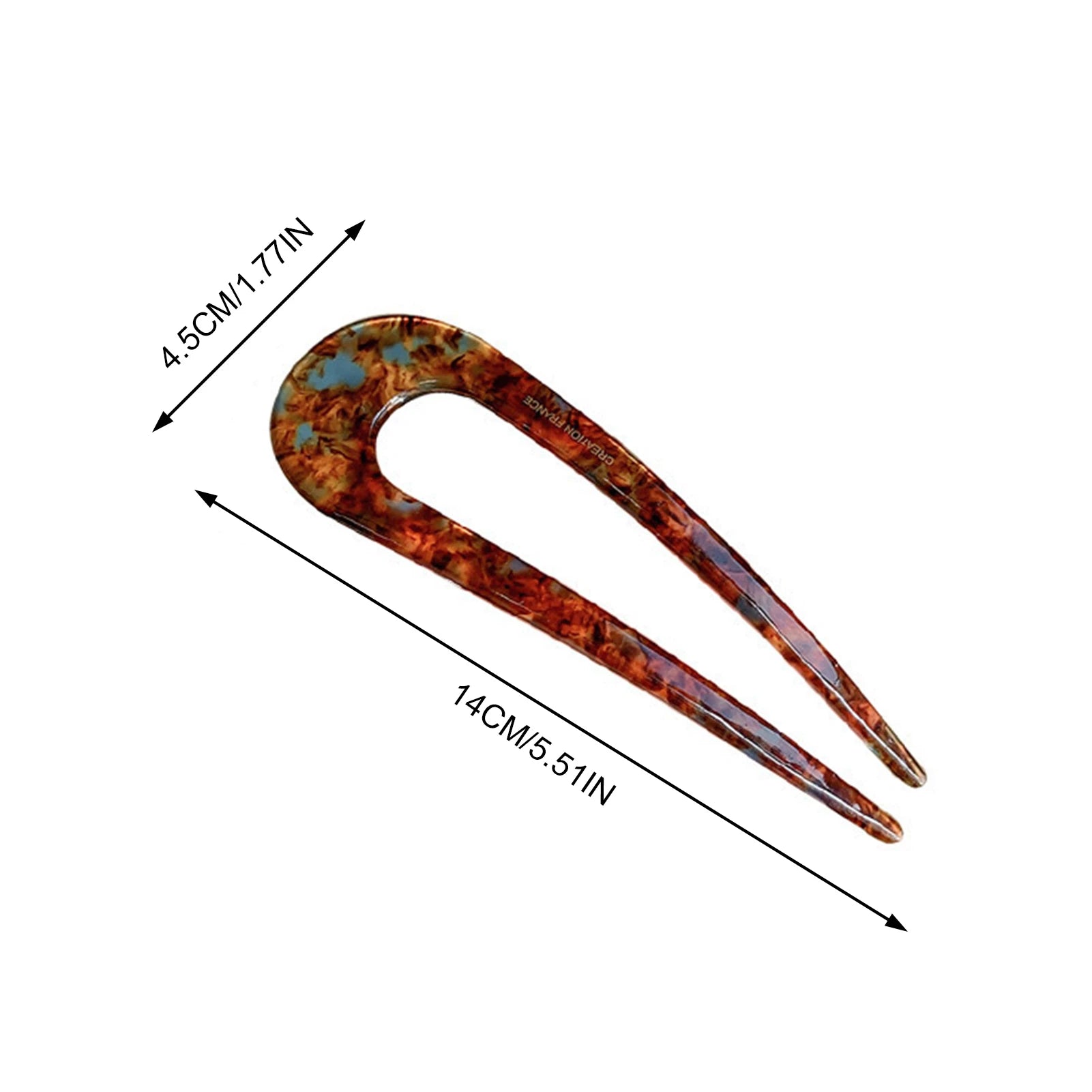 Elegant U-Shaped Hairpin with Mineral Pattern for Women - Smarsty