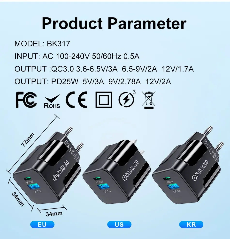 25W USB C HighEfficiency FastCharger iPhone 15 Pro Max - Smarsty