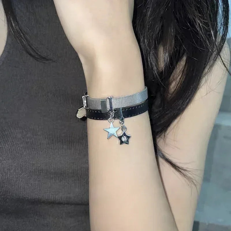 Punk Hip Hop Leather Skull Bracelet for Unisex Fashion - Smarsty