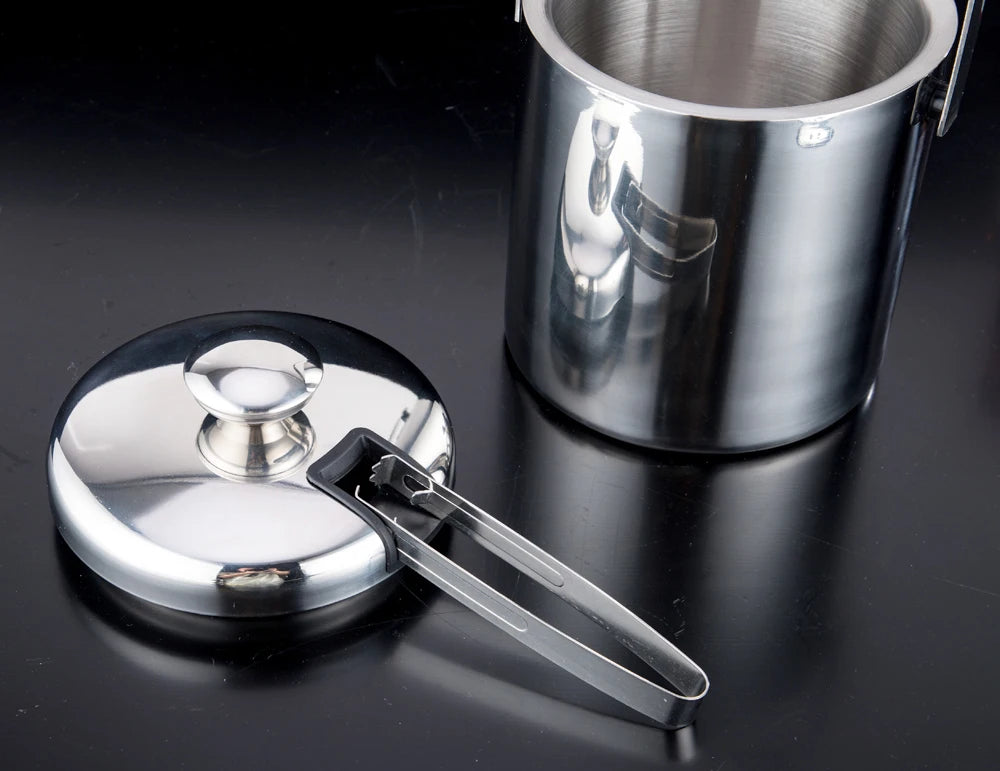 Portable Stainless Steel Ice Bucket for Outdoor Parties - Smarsty