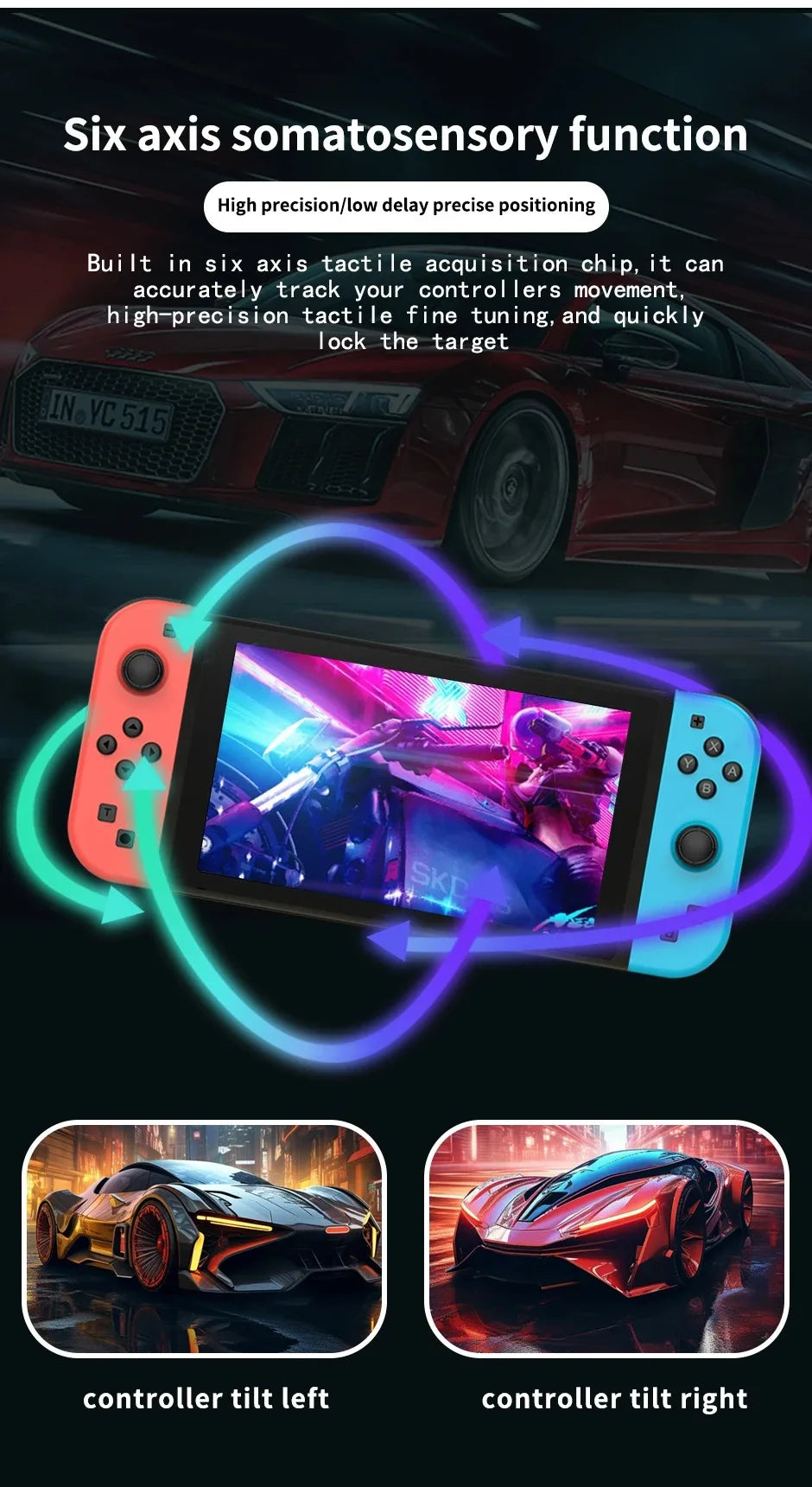 Wireless Gamepad Controller for Switch and PC with Turbo Feature - Smarsty