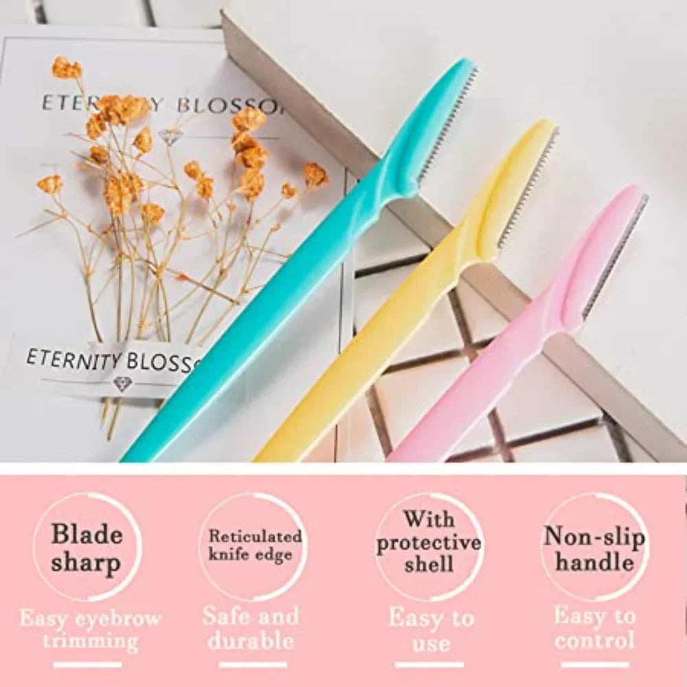 Eyebrow Razor Set with Precision Safety Covers - Smarsty