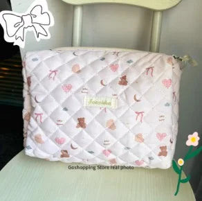 Large Capacity Women's Cosmetic Bags Cases Casual Ladies Small Storage Bag with Zipper Female Travel Clutch Bag Small Handbags - Smarsty