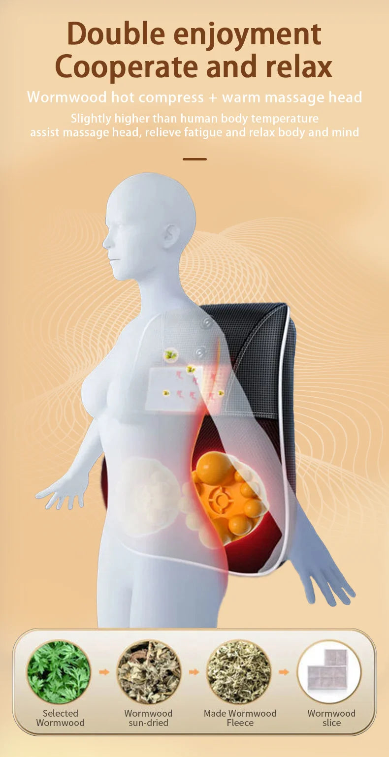 Shiatsu Electric Neck Pillow with Heating Therapy - Smarsty