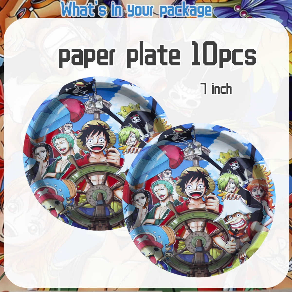 One Piece Birthday Party Disposable Tableware Set - Smarsty
