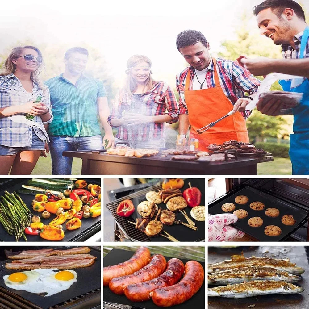 Non-Stick BBQ Grill Mats for Easy Cleanup and Heat Resistance - Smarsty