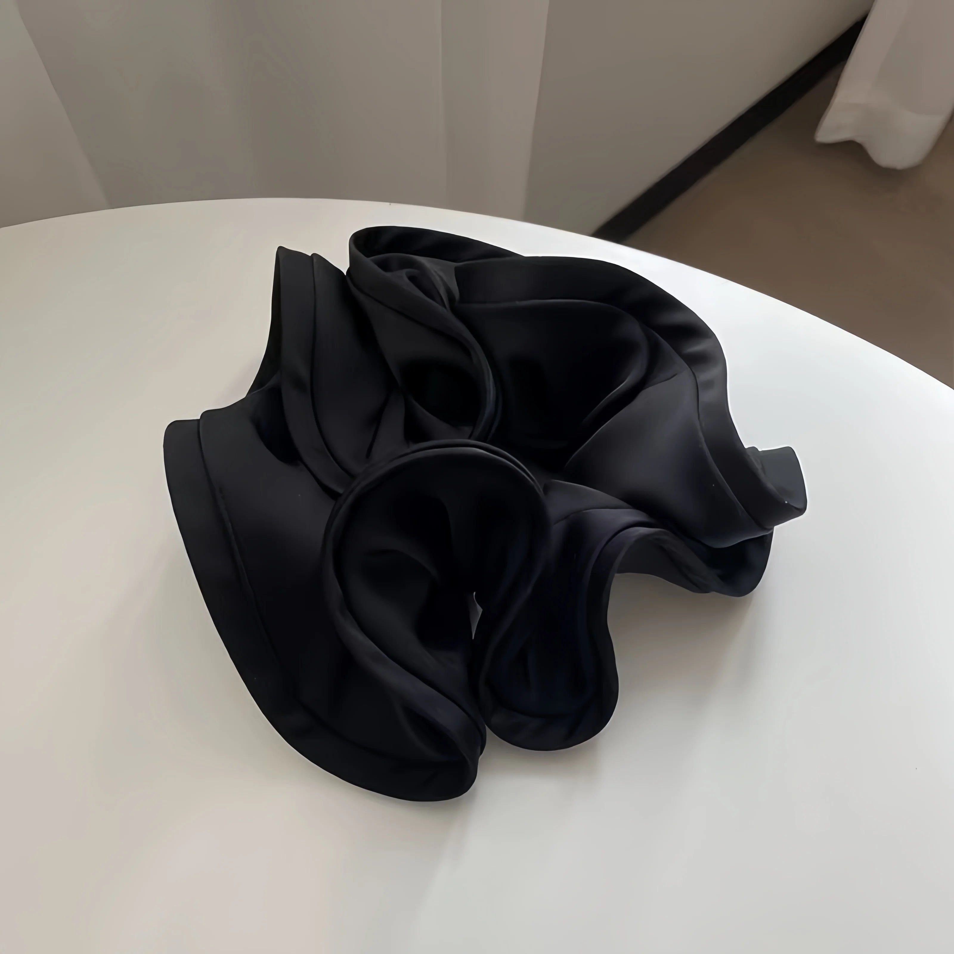 Korean Satin Ribbon Scrunchie For Voluminous Ponytail - Smarsty