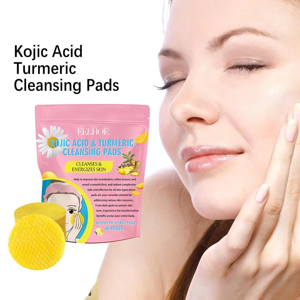 Turmeric Kojic Acid Exfoliating Cleansing Pads Combo - Smarsty