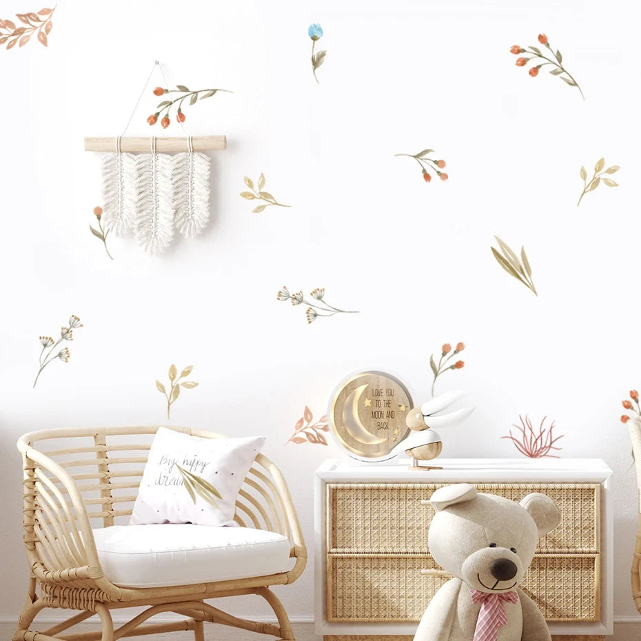 Boho Flowers Wall Stickers for Kids Room Décor - Smarsty