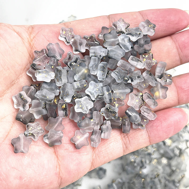 8mm Star Matte Glass Beads for Jewelry Making - Smarsty