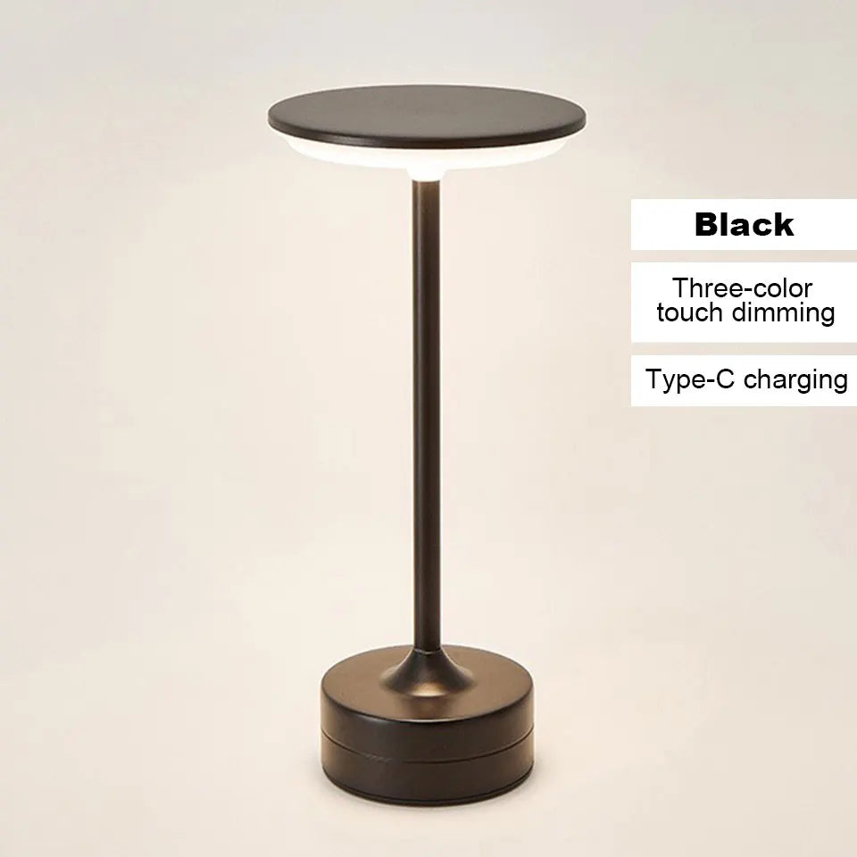LED Table Lamp Touch Sensor Night Light USB Rechargeable Portable Bedroom Night Light Wireless Reading Lamp Restaurant Hotel Bar - Smarsty