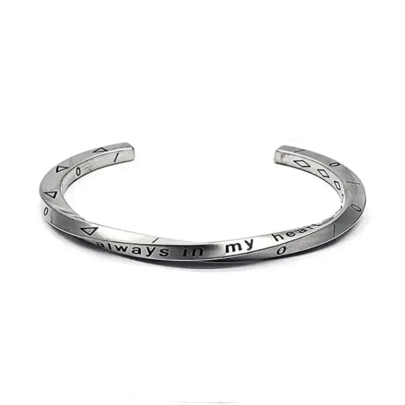 Twisted Stainless Steel Cuff Bracelet Durable Fashion Jewelry - Smarsty