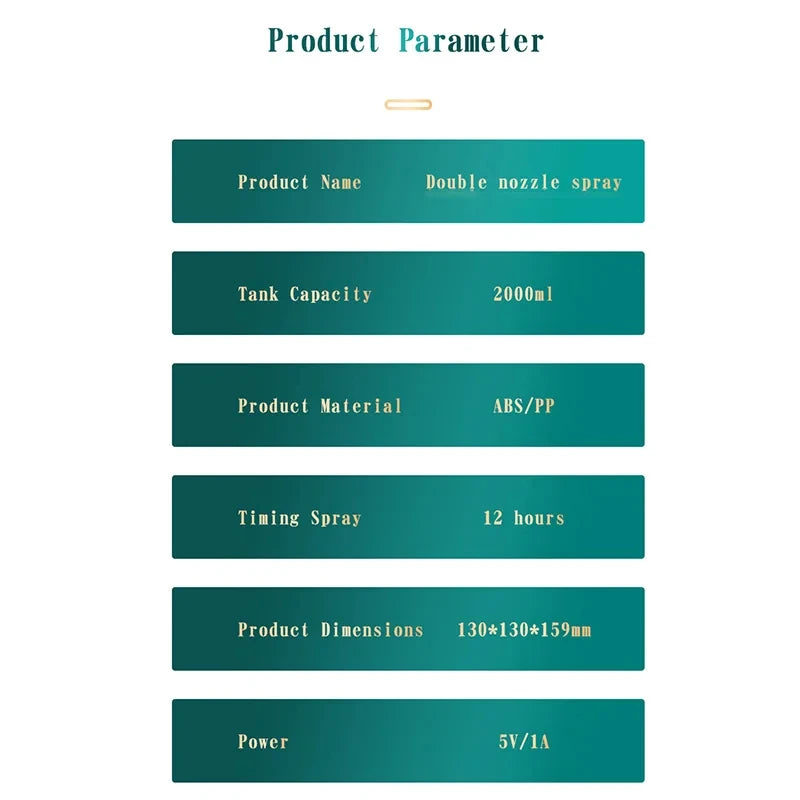 Large Capacity Dual Spray USB Humidifier for Home - Smarsty