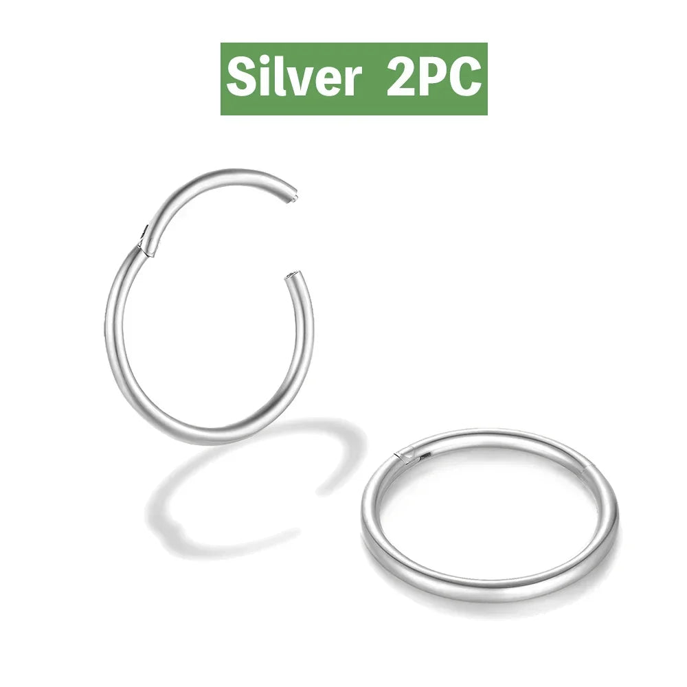 316L Stainless Steel Nose Ring Hoop Hypoallergenic 18G - Smarsty