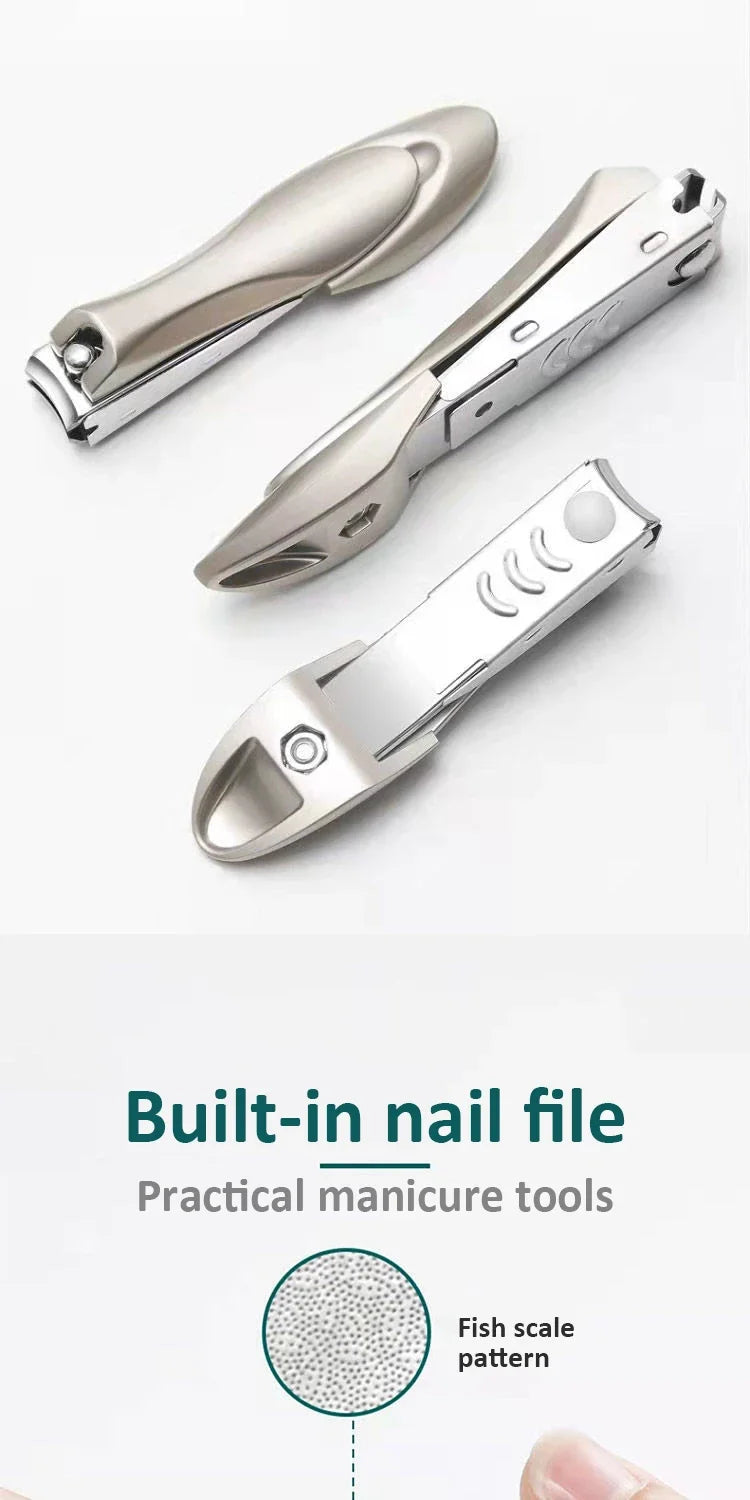 Stainless Steel Nail Clippers with Anti Splash Design - Smarsty
