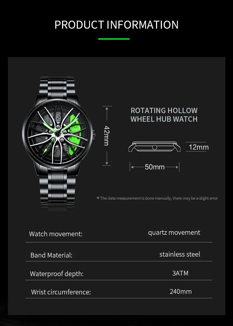 2024 New VA VA VOOM Black Stainless Steel Sports Watch - Smarsty