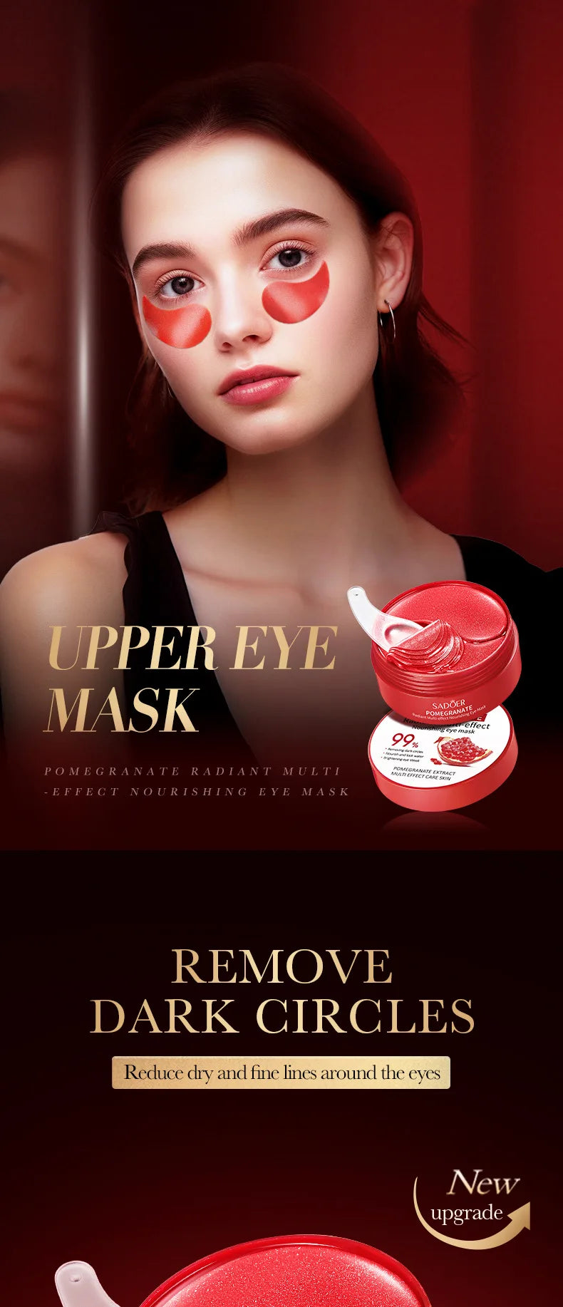 Pomegranate Collagen Eye Masks for Dark Circles and Puffiness - Smarsty