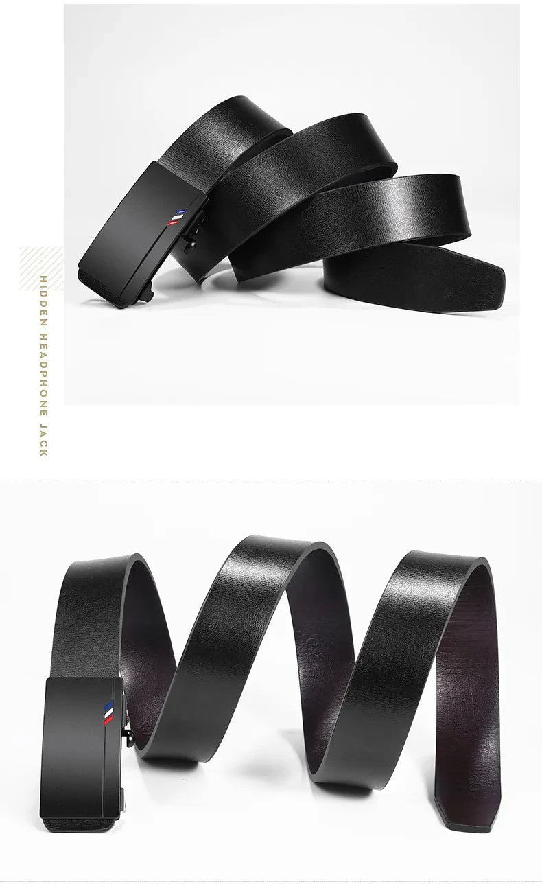 Mens Casual Automatic Buckle Belt High Quality Toothless Design - Smarsty