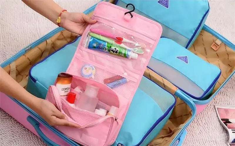 Waterproof Cosmetic Bag Travel Pouch With Hook Organizer - Smarsty