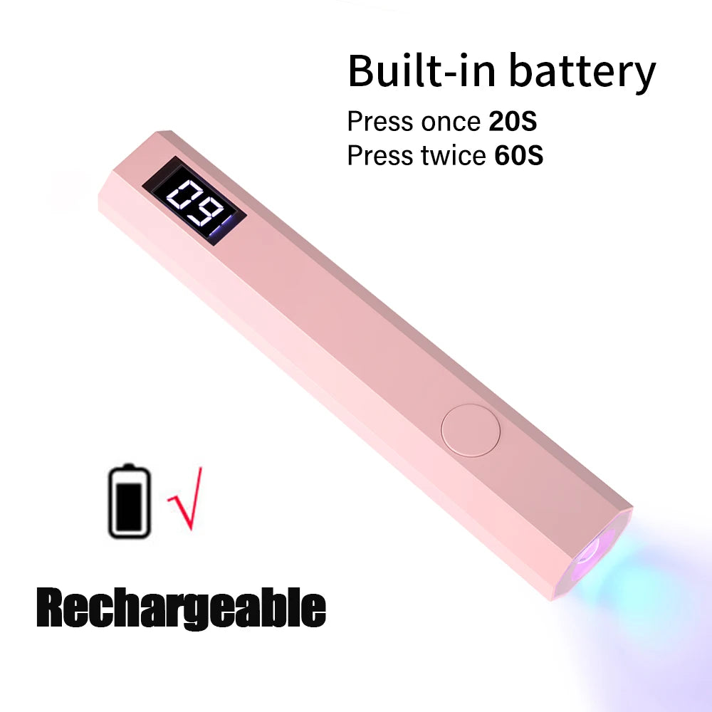 Mini UV Nail Lamp for Gel Polish Curing at Home - Smarsty