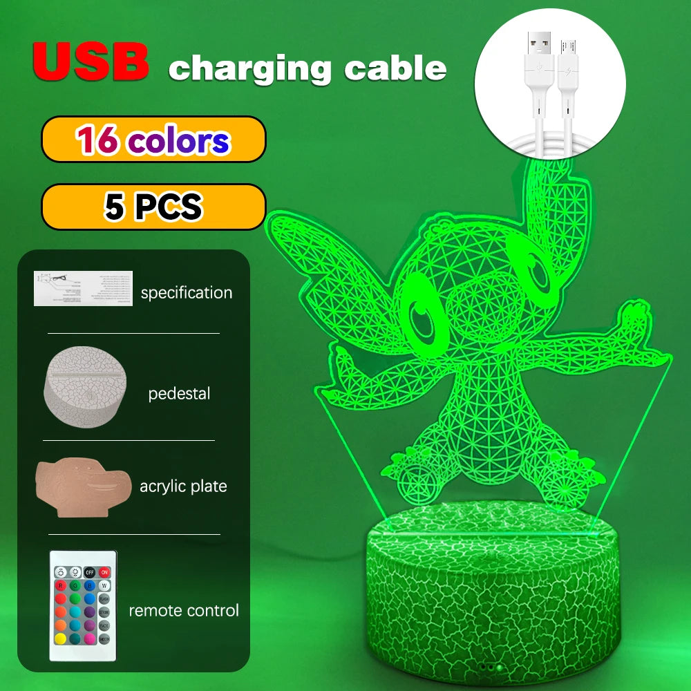 3D Illusion LED Night Light with Remote Control - Smarsty