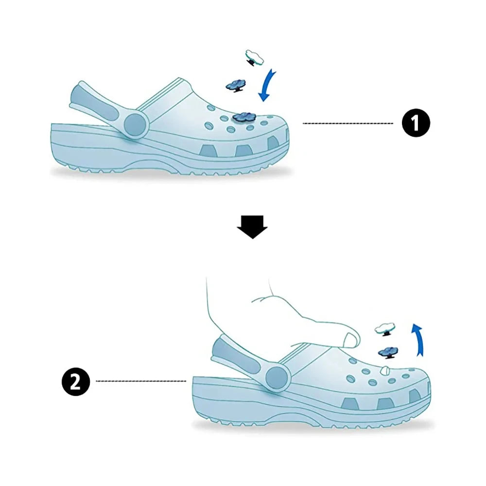 1 Set 14pcs Cute Dogs Shoe Charms Accessories Boys Girls Sandals Garden Shoe Buckles Decoration Fits Beach Bag Accessories Gifts