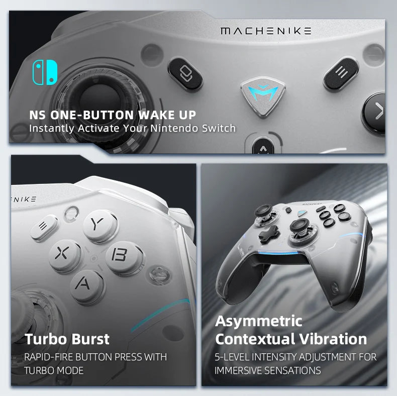 Wireless Gaming Controller with Hall Trigger for Switch and PC - Smarsty