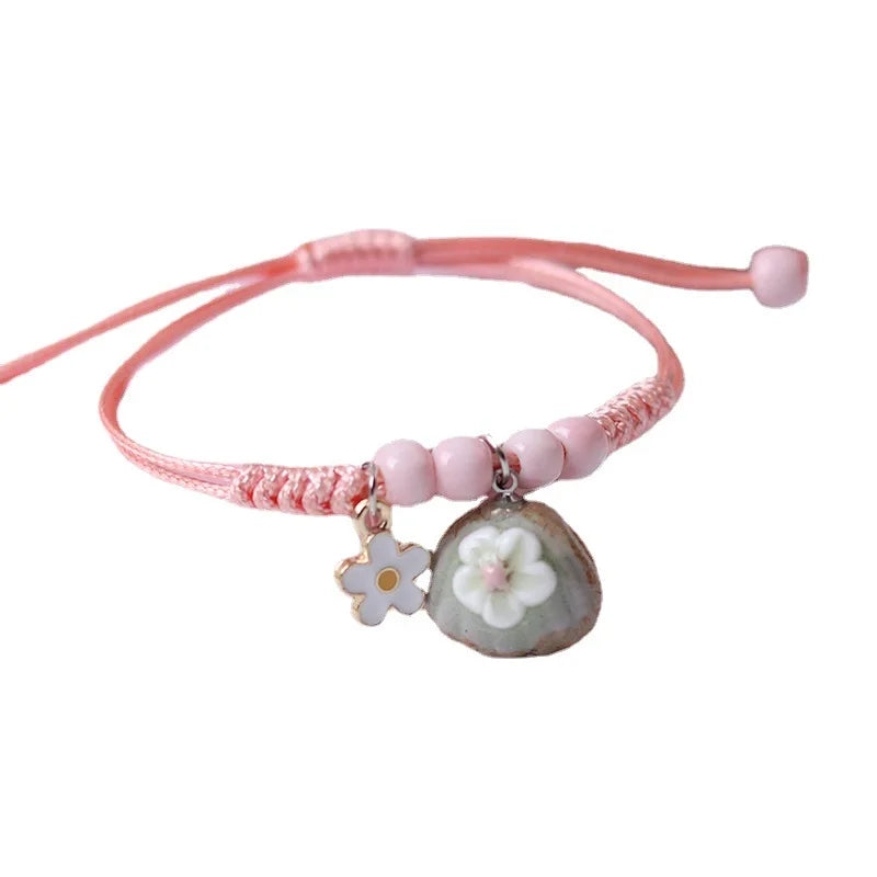 Handmade Boho Leather Charm Bracelet Adjustable Unisex - Smarsty