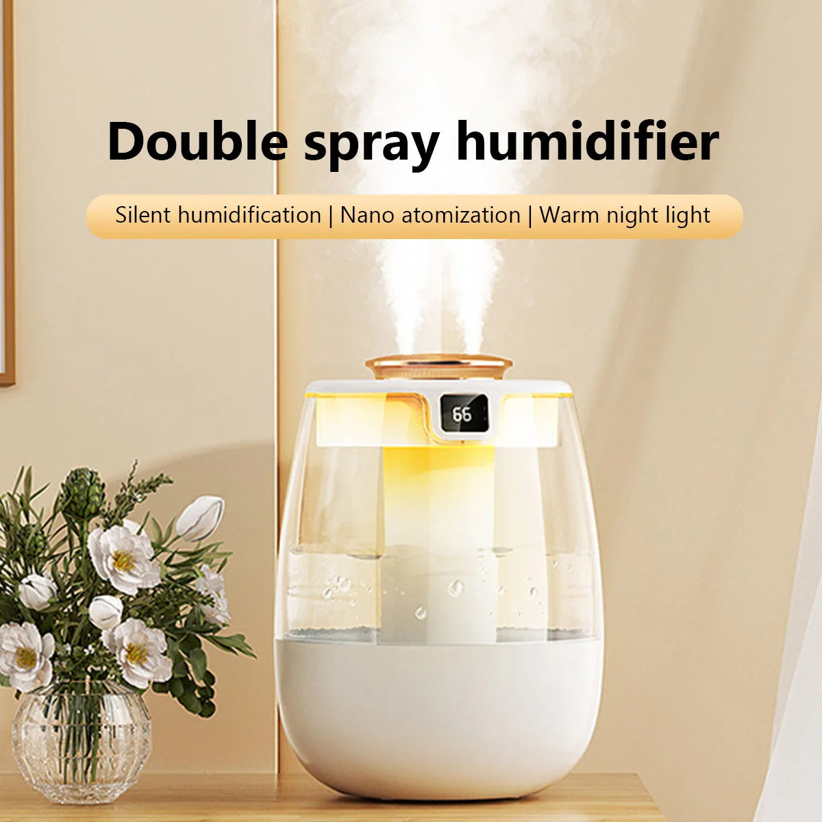 1.3L Double Spray Cool Mist Humidifier and Diffuser - Smarsty