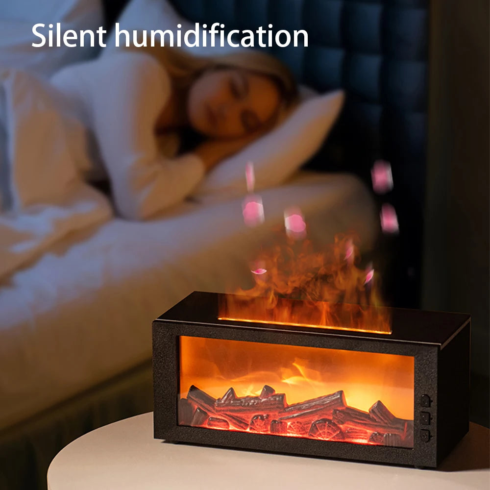 Humidifier 7 colors of essential oil fireplace diffuser mini flame aromatherapy fireplace humidifier aromatherapy oil diffuser