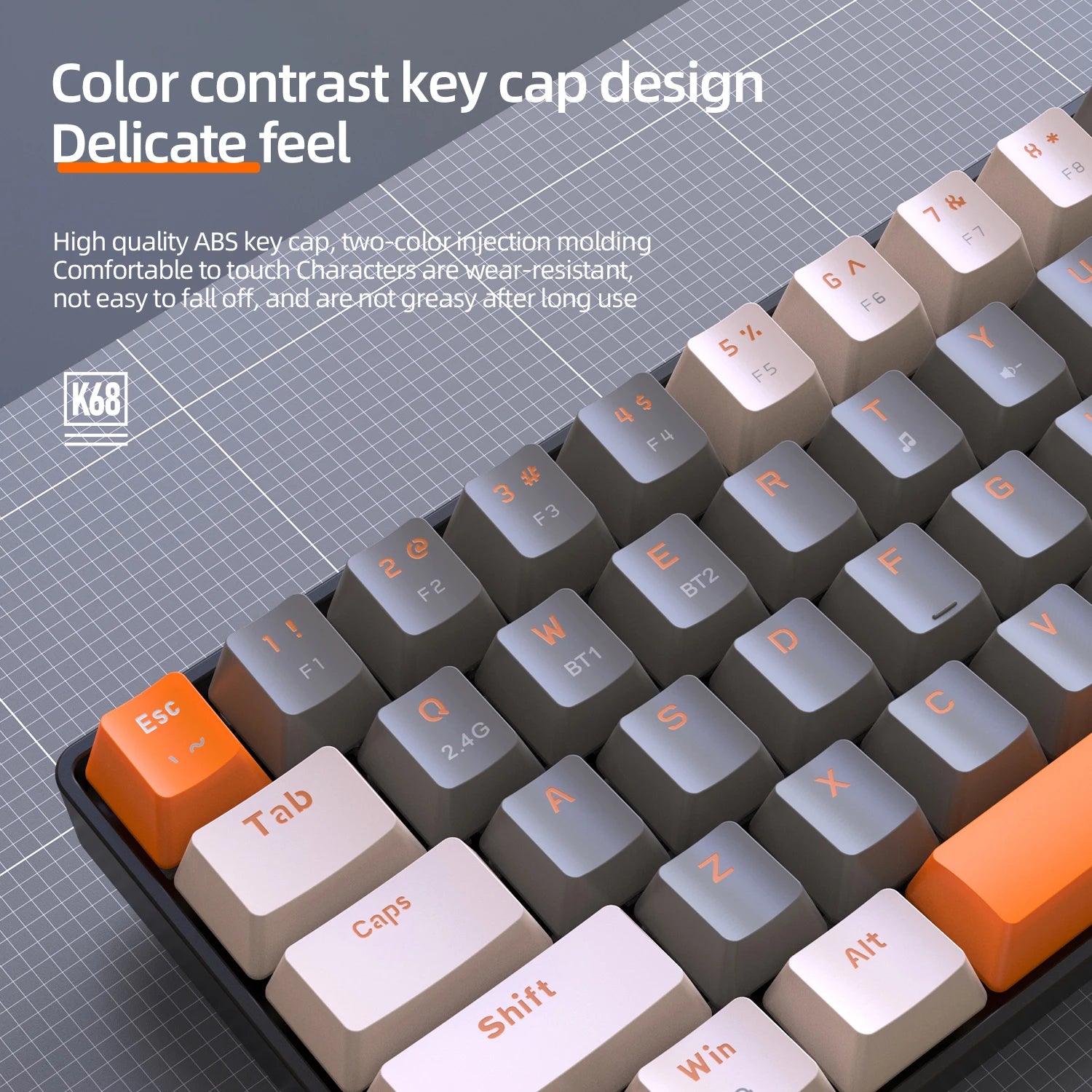 Wireless 60 Percent Mechanical Keyboard Bluetooth Hot Swap