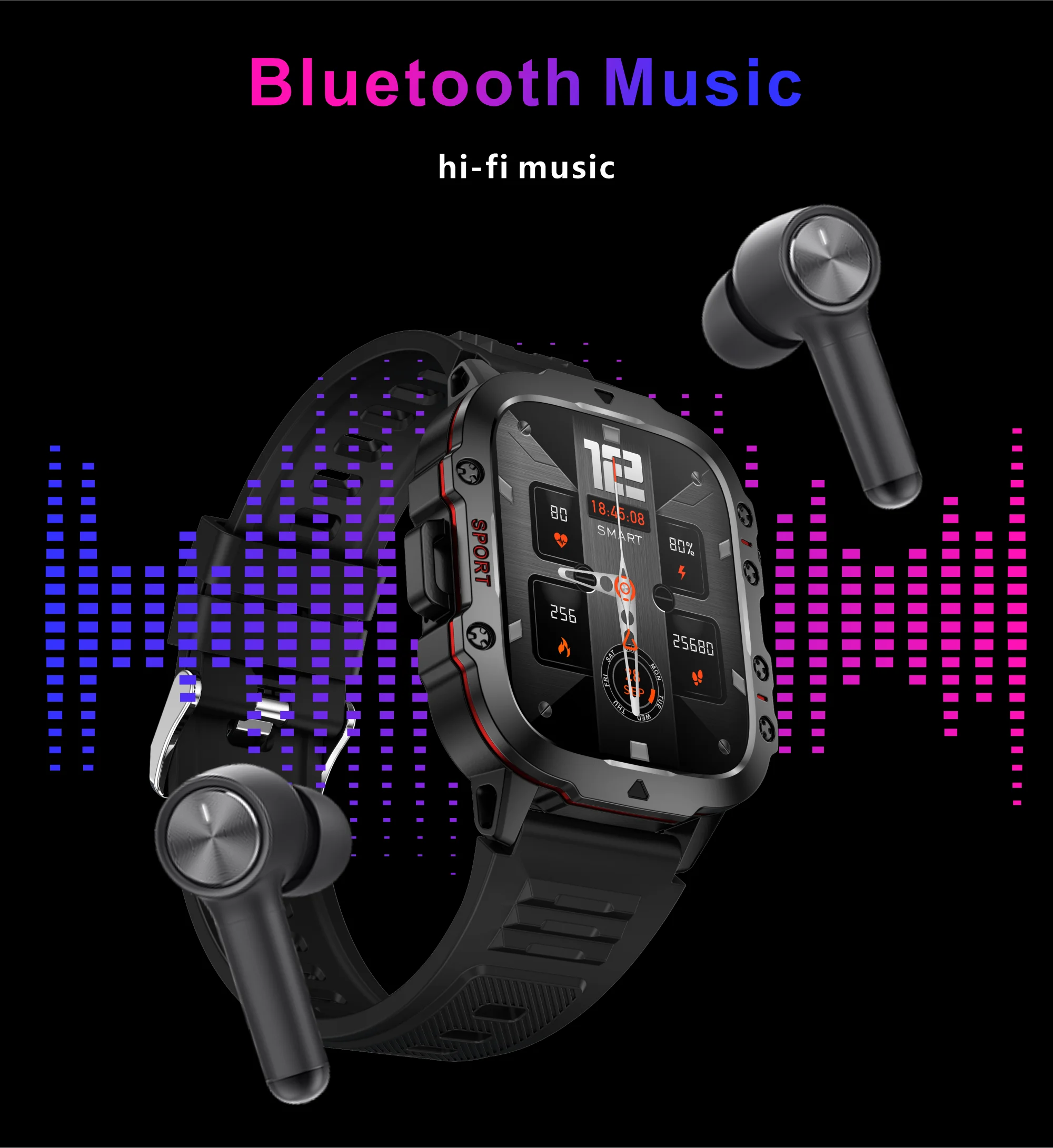 Smart Waterproof Fitness Smartwatch with Bluetooth Call - Smarsty