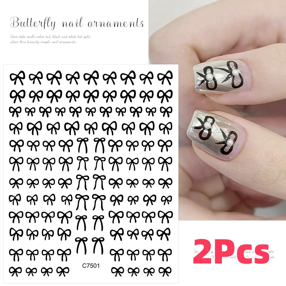 Self-Adhesive 3D Bowknot Nail Stickers for Easy Manicure - Smarsty