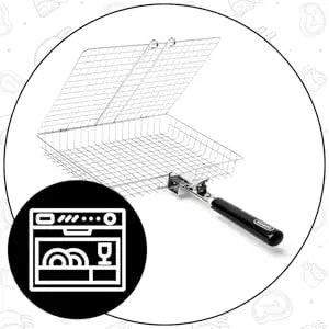 Portable Stainless Steel Folding Grill Basket for Outdoor Cooking - Smarsty