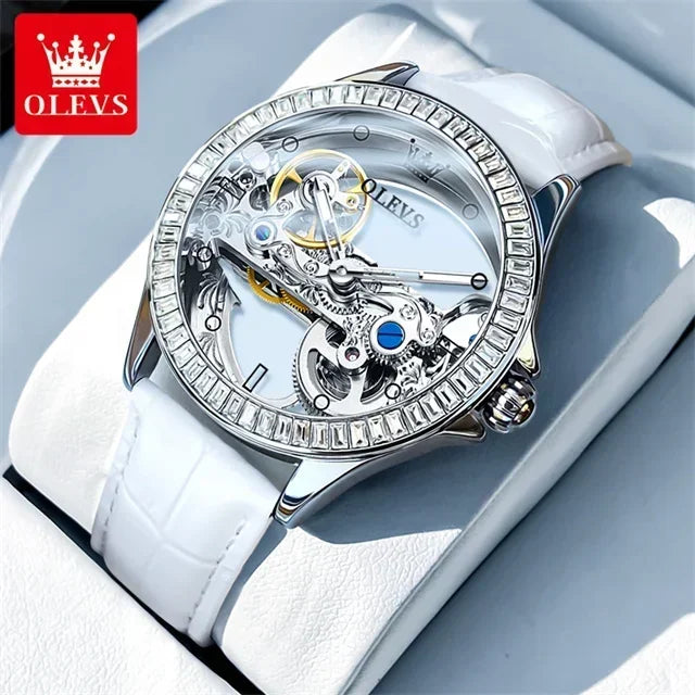 OLEVS Luxury Women's Automatic Mechanical Watch with Diamonds - Smarsty