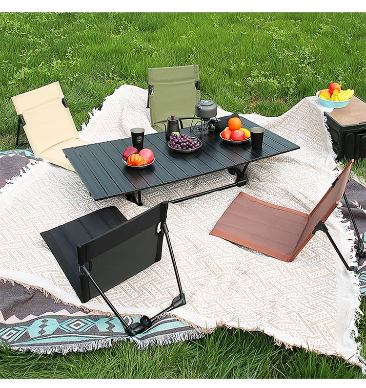 TARKA Camping Single Lazy Chair Park Backrest Relaxing Chairs Lightweight Folding Chairs Outdoor Foldable Beach Picnic Chairs