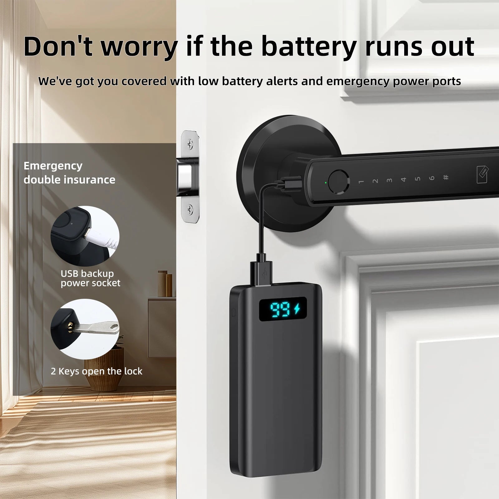 Viladepot Smart Fingerprint Door Lock with App Control - Smarsty