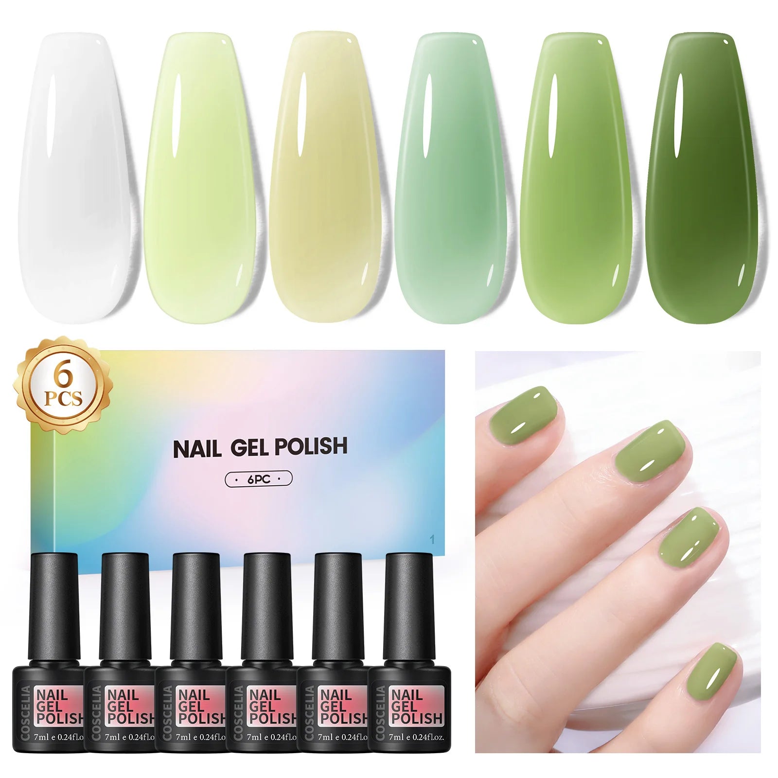 Coscelia Jelly Nail Gel Polish Set for Stunning Nail Art - Smarsty