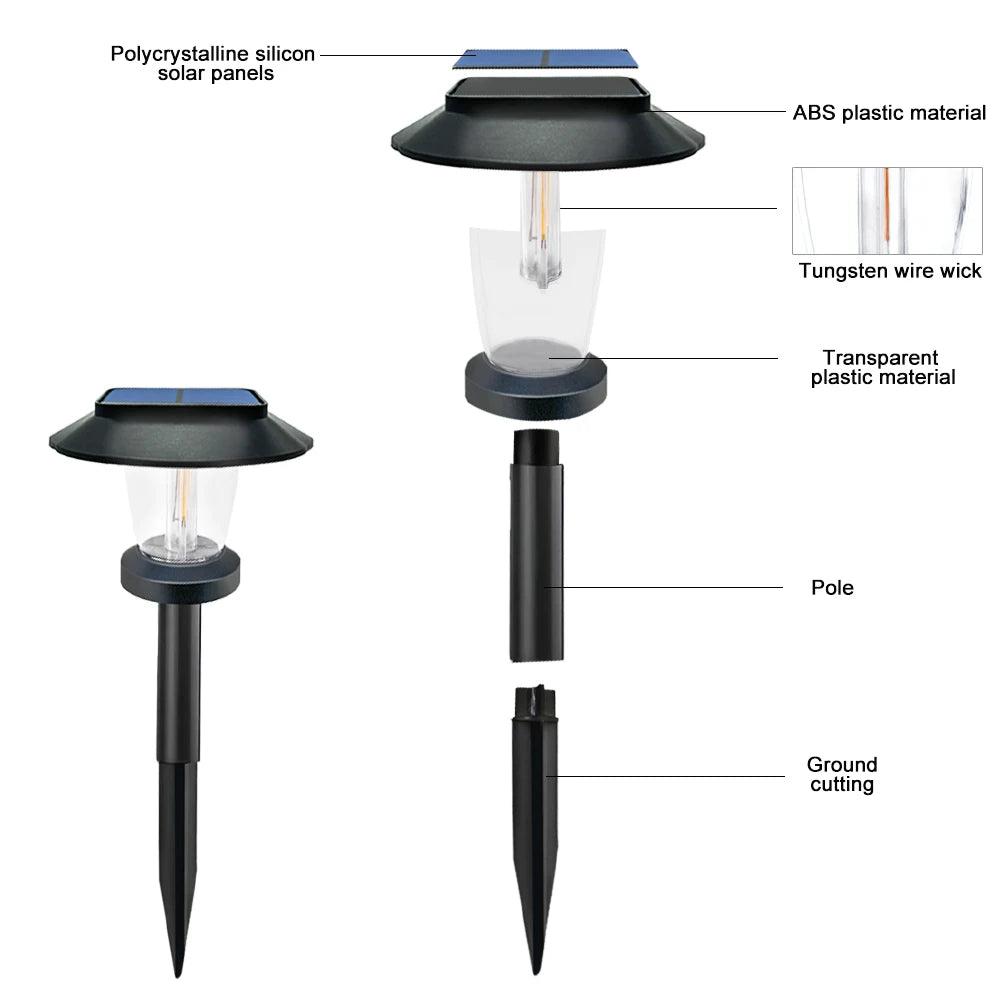 Solar Pathway Lights LED Waterproof for Garden Walkway - Smarsty