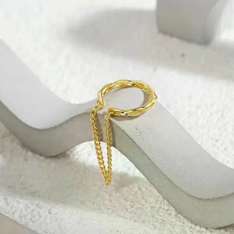 Minimalist Fake Piercing Ear Cuff Earrings with Tassel Design - Smarsty