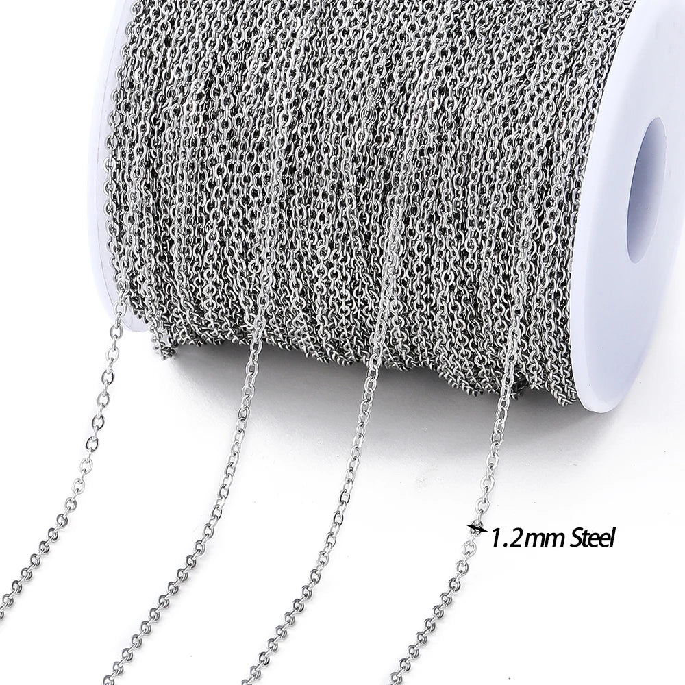 No Fade 2M Gold Stainless Steel Beaded Chain Durable - Smarsty